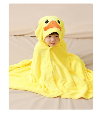 Robe de bain en velours de corail pour enfants à séchage rapide, adaptée à la maison en automne et en hiver
