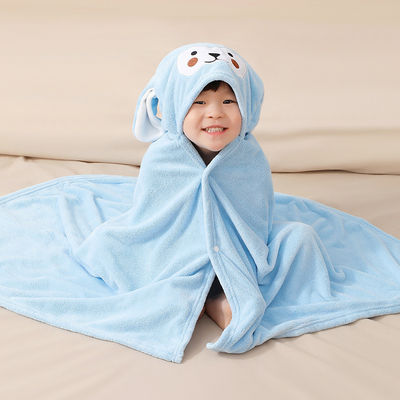 Robe de bain en velours de corail pour enfants à séchage rapide, adaptée à la maison en automne et en hiver