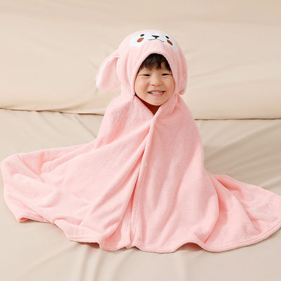 Robe de bain en velours de corail pour enfants à séchage rapide, adaptée à la maison en automne et en hiver