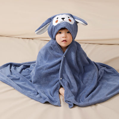 Robe de bain en velours de corail pour enfants à séchage rapide, adaptée à la maison en automne et en hiver