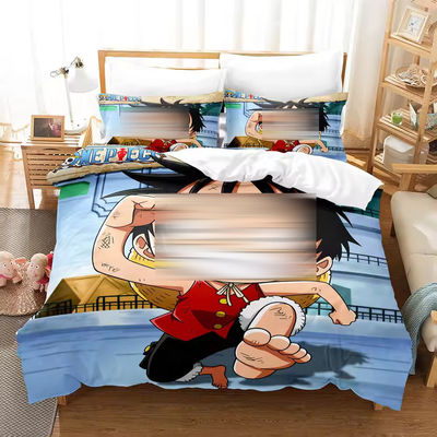 Anti-mite de la poussière 3D Imprimé Série de singe D. Luffy Plant Impression numérique Lit de lit Lit de lit
