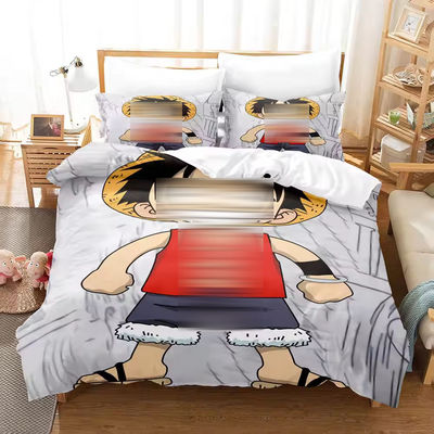 Anti-mite de la poussière 3D Imprimé Série de singe D. Luffy Plant Impression numérique Lit de lit Lit de lit