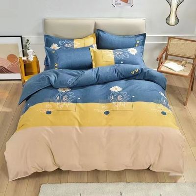 Couleur personnalisée Luxe 100% coton draps couette couverture lit drap lit ensemble