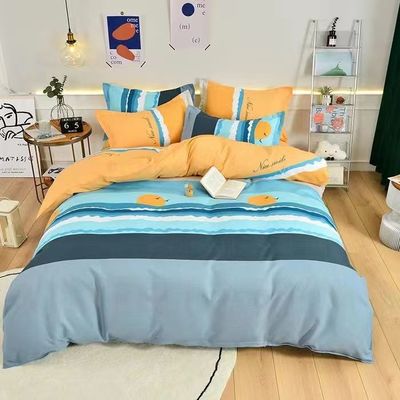 Couleur personnalisée Luxe 100% coton draps couette couverture lit drap lit ensemble