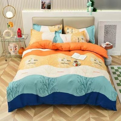 Couleur personnalisée Luxe 100% coton draps couette couverture lit drap lit ensemble