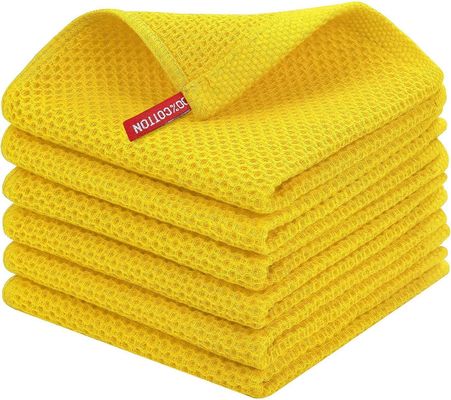 Accueil OEM Acceptable Set de serviettes de cuisine facile à nettoyer avec crochet et waffle design carré