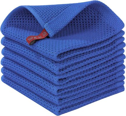 Accueil OEM Acceptable Set de serviettes de cuisine facile à nettoyer avec crochet et waffle design carré