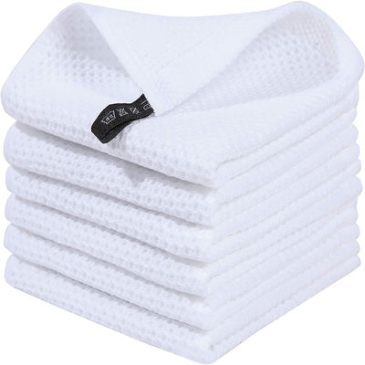 Accueil OEM Acceptable Set de serviettes de cuisine facile à nettoyer avec crochet et waffle design carré