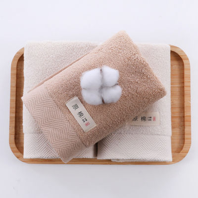 Ensemble de serviettes de bain en coton avec logo brodé Doux et absorbant Taille personnalisée 34*74 cm