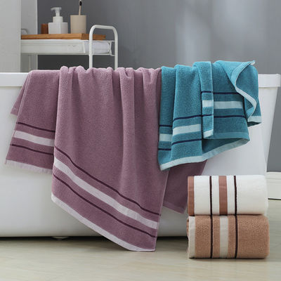 Ensemble de bain en coton à serviette cassée 32 fils doux et absorbant avec logo brodé