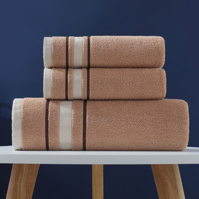 Ensemble de bain en coton à serviette cassée 32 fils doux et absorbant avec logo brodé