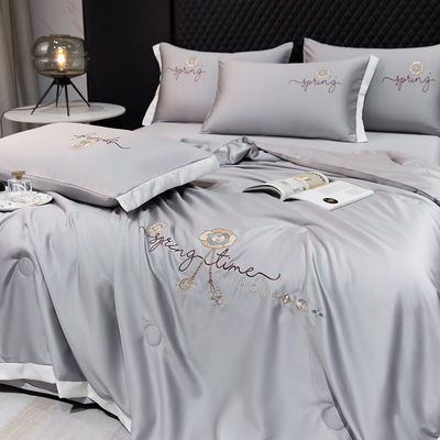 Couette d'été légère fournie de 4 feuilles de lit de luxe avec avantage au froid 2,5-3 kg