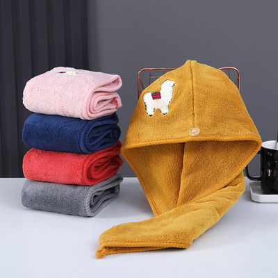 Unisexe casquette de douche sèche cheveux serviette personnalisée épaississement élastique casquette de bain pour durable
