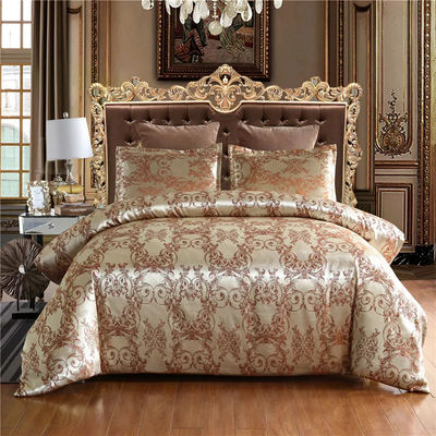 200TC Brocade Jacquard Tissu Satin 3 pièces Pour 1,8m Couverture de lit Couette
