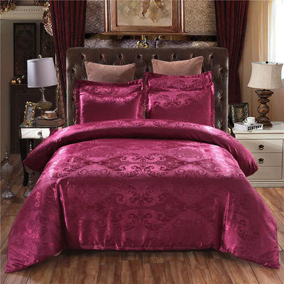 200TC Brocade Jacquard Tissu Satin 3 pièces Pour 1,8m Couverture de lit Couette