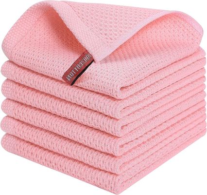 Acceptable OEM Puri coton Honeycomb Cuisine Square Towel Set pour la fourniture transfrontalière