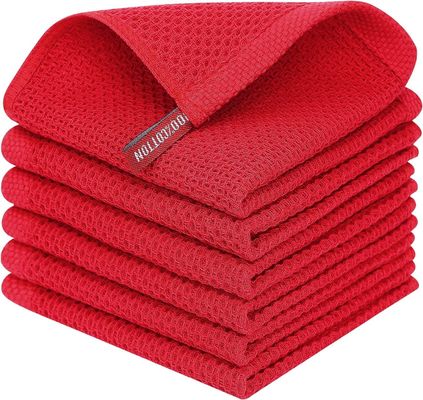 Acceptable OEM Puri coton Honeycomb Cuisine Square Towel Set pour la fourniture transfrontalière