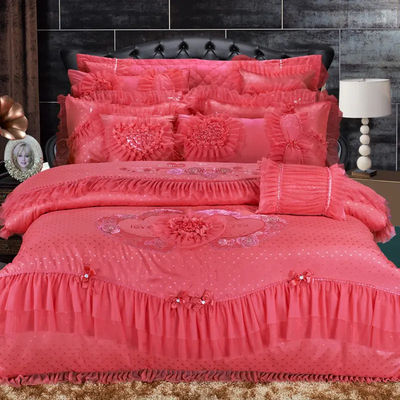 200TC 100% coton lit drap couverture couette lit ensemble pour le style européen et américain