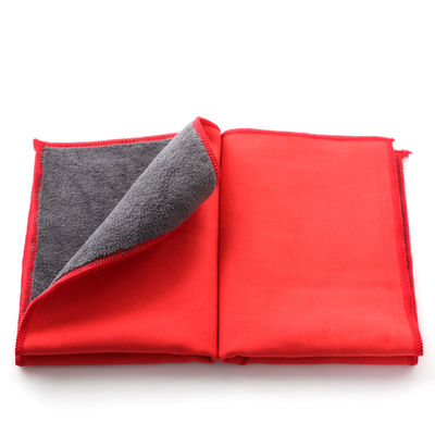 Tissu épais de velours de corail en microfibre de verre à essuyer sans rayures Tissu tricoté pour lavage de voiture