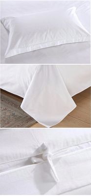 4 pièces 60s 300tc 100% coton blanc satin lit ensemble pour le luxe 5 étoiles Resort Hôtel