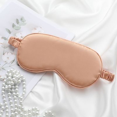 Masque de couchage en soie satinée avec bande élastique