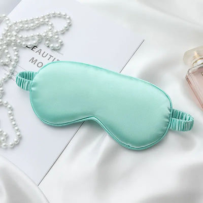 Masque de couchage en soie satinée avec bande élastique
