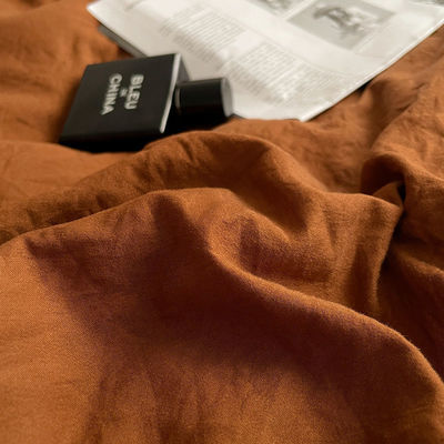 Ensemble de couverture de couette en 4 pièces de couverture de couette en coton lavé de couleur solide pour adulte et enfant