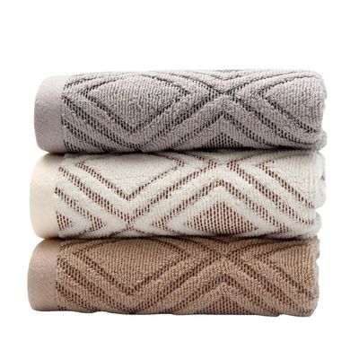 Une serviette faciale douce et absorbante en coton 100% pur à motif blanc