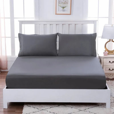 Super taille du roi Solid Microfiber draps de lit ensemble avec tissu tissé et service OEM