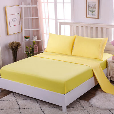 Super taille du roi Solid Microfiber draps de lit ensemble avec tissu tissé et service OEM