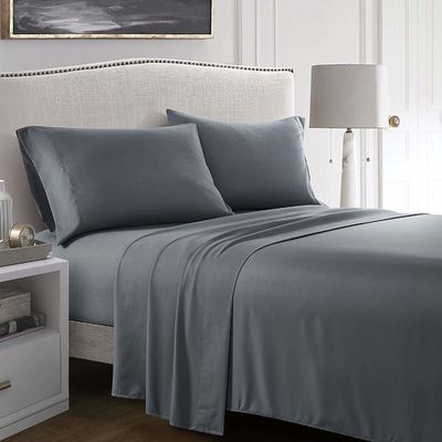 Ensemble de lit souple durable 1800TC en coton égyptien massif fourni en feuille de 4 pièces
