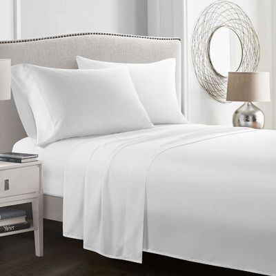 Ensemble de lit souple durable 1800TC en coton égyptien massif fourni en feuille de 4 pièces
