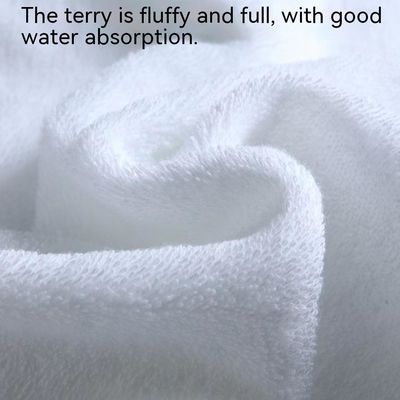 Logo personnalisé Hôtel de luxe 5 étoiles Blanc 100% coton Dobby Face Hand Bath Towels Set