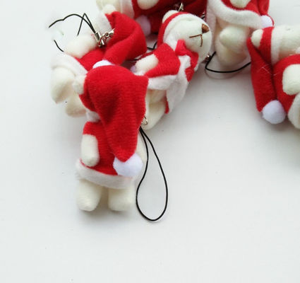 Mini Ours à poignets de Noël 6cm Plush Toy Teddy Bear Doll Pendant avec 6*3*2cm Taille