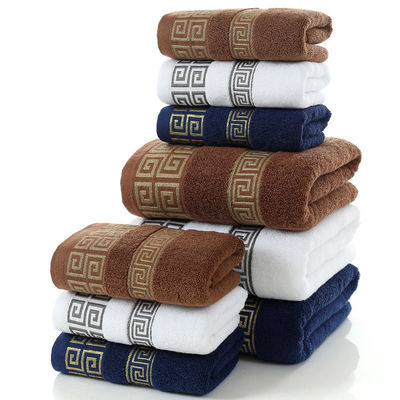 Absorbant épaissis 3 pièces / 1 ensemble serviettes pour la maison Hôtel cadeau Durable 100% coton