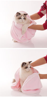 Des serviettes pour animaux de compagnie absorbant épaissis en couleur solide pour la maison, l'hôtellerie et le sport de grande taille