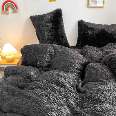 Couverture de couette solide pour l'hiver couleur noire éblouissante