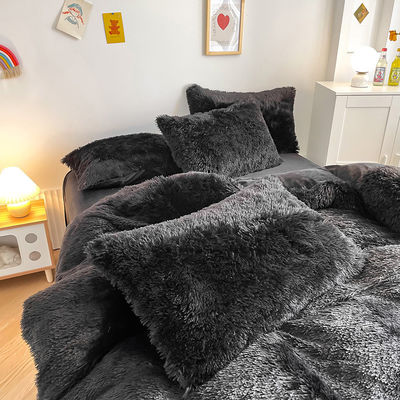 Couverture de couette solide pour l'hiver couleur noire éblouissante