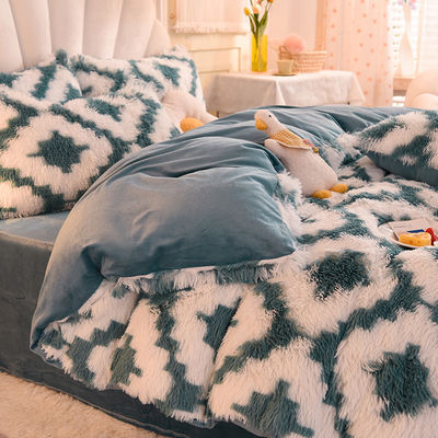 Couleur arc-en-ciel de style moderne Mink chauve velours cristallins velours couvertures de lit