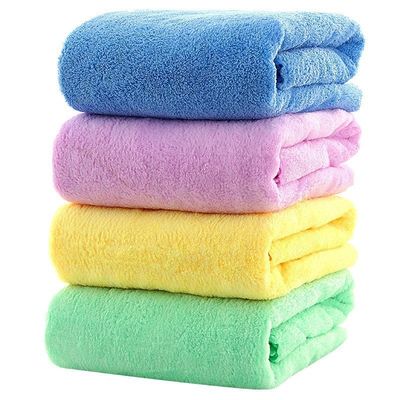 Meilleure note personnalisée couleur épaissie de laine de corail serviette de bain ensemble parfait pour tous les âges