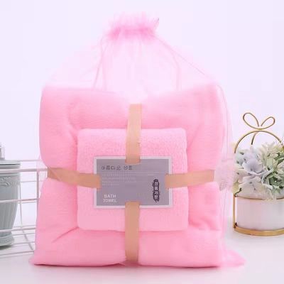 Meilleure note personnalisée couleur épaissie de laine de corail serviette de bain ensemble parfait pour tous les âges