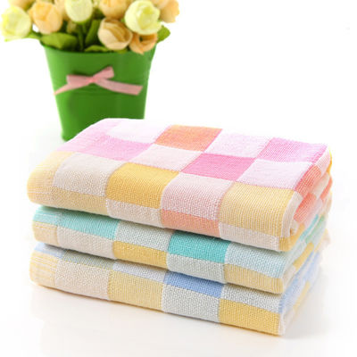 Antimicrobien coton double gaze serviette pour le visage pour enfants pour la maternelle