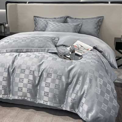 Ensembles de literie Jacquard personnalisés de luxe Collections 4 pièces Ensembles de couverture de couette d'oreiller