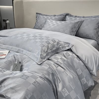 Ensembles de literie Jacquard personnalisés de luxe Collections 4 pièces Ensembles de couverture de couette d'oreiller