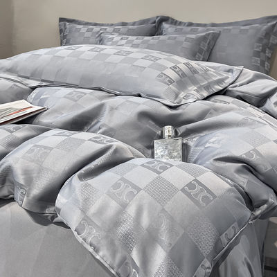 Ensembles de literie Jacquard personnalisés de luxe Collections 4 pièces Ensembles de couverture de couette d'oreiller
