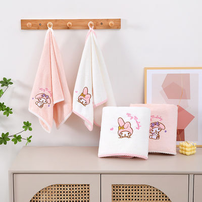Home Melody Bébé Ensemble de serviettes de bain de velours de corail Non-versement Absorbant Cadeau de mariage Souvenir