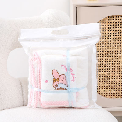 Home Melody Bébé Ensemble de serviettes de bain de velours de corail Non-versement Absorbant Cadeau de mariage Souvenir