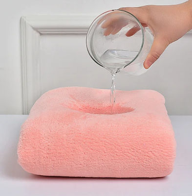35*75cm Logo personnalisé Logo de couleur pure serviette de bain Épaisse fourrure de corail Absorbant doux
