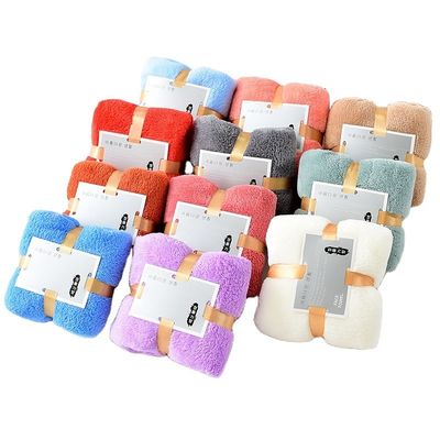 Ensemble de serviettes en velours de corail de 35*75 cm hypoallergénique et absorbant parfait Souvenir Retour cadeau