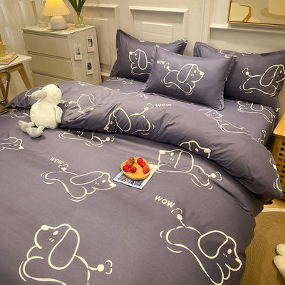 Hôtel 4 pièces lit ensemble couverture de couette de luxe couette couverture de lit et 2Pcs coussin